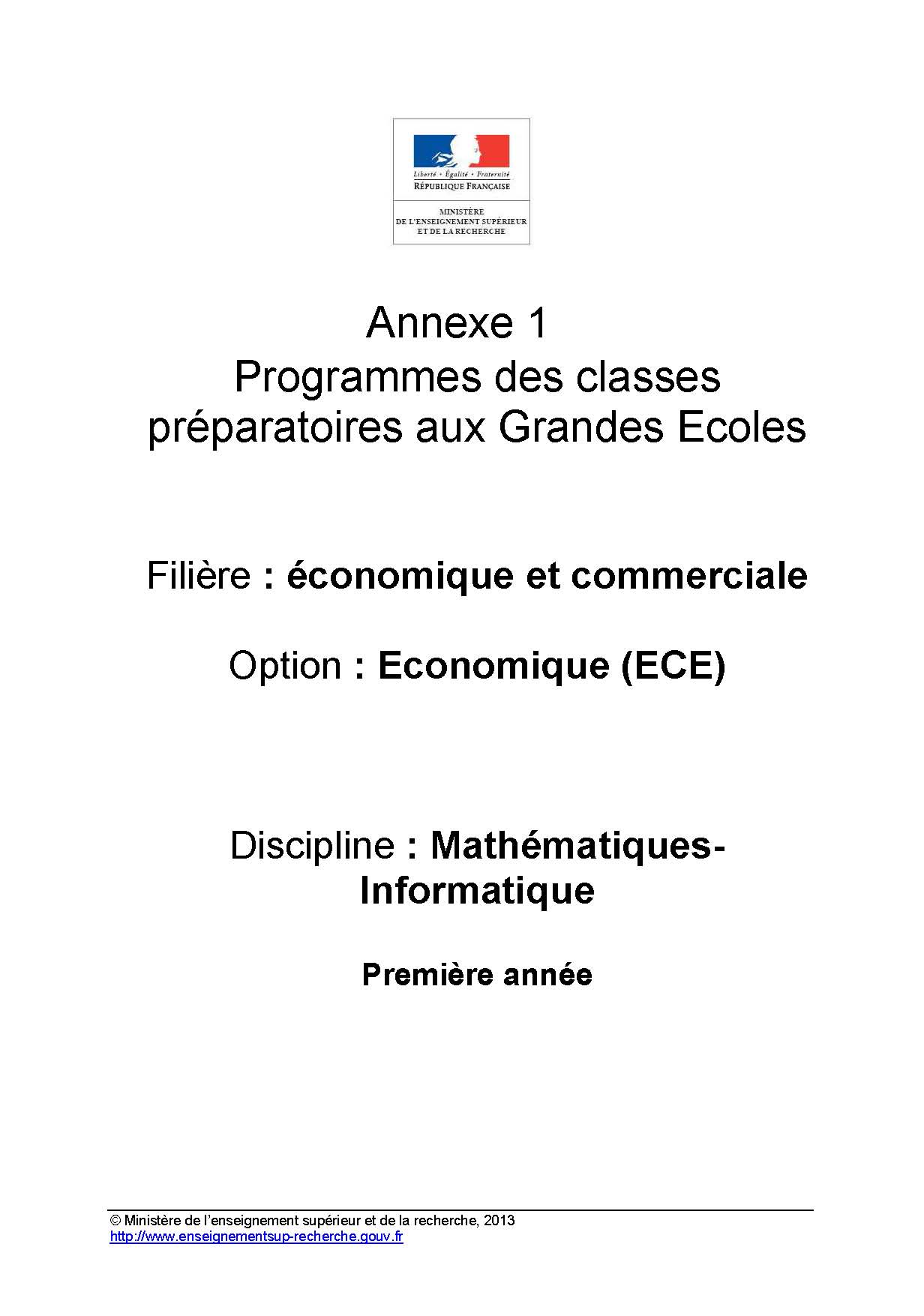 Annexes prépa ECE