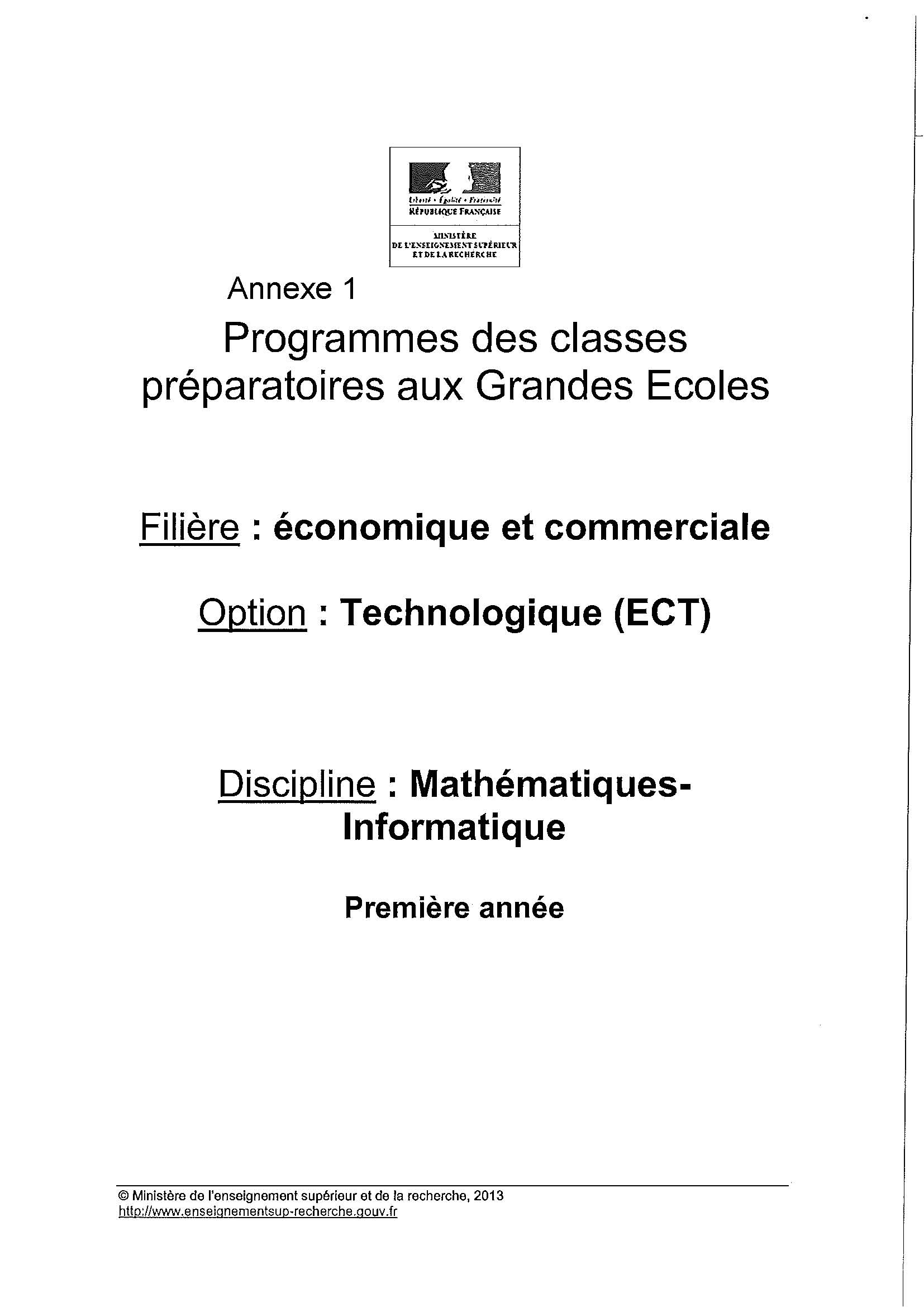 Annexes prépa ECT