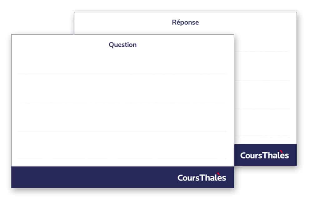 Modèle de carte Question Réponse